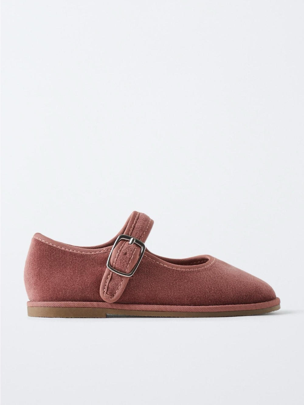 ZARA Girls' Rosewood Pink Mary Jane Shoes